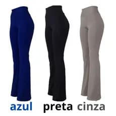 Calça Leg FLARE Bailarina Boca de Sino Cintura Alta Modela Bumbum Feminina Zero Transparência OFERTA