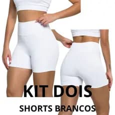 KIT DOIS - SHORTS Legging Bermuda Academia Meia Coxa Fitness Feminino Casual