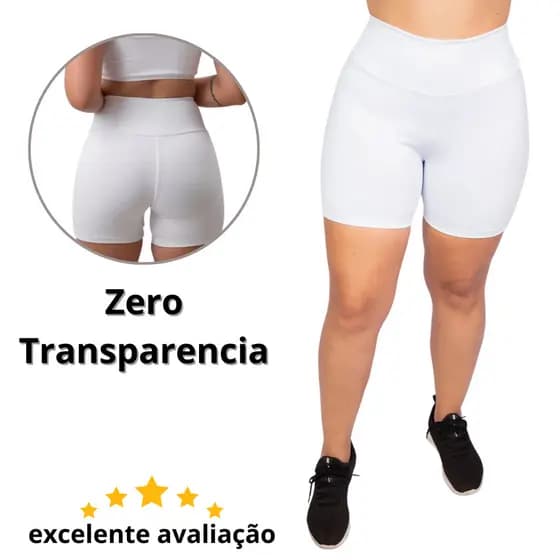 KIT TRÊS - SHORTS Brancos Leg Bermuda Academia Praia Caminhada Curto Meia Coxa Fitness Academia Feminino Suplex Casual