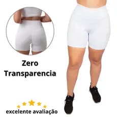 Short Suplex Feminino Meia Coxa Cós Alto Tecido Grosso Chorts Zero Transparência Academia Fitness