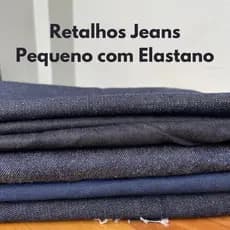 Retalho de Jeans Pequeno  com Elastano - 1kg