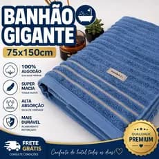Toalha Banhão Gigante Turim 75x150cm 600g | 100% Algodão Macia e Absorvente | Toalha Premium Grande