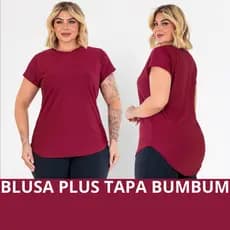 Blusa Feminina Plus Size Academia Dry Fit TreinoTapa Bumbum Roupa de Academia Feminina
