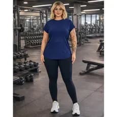 Camiseta Plus Size Dry Fit Treino Fitness Roupa de Academia Feminina