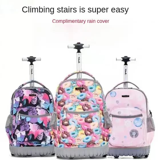 Tilami Junior High School E Elementary Students Trolley Schoolbag Escalada De Três Rodas Mochila Infantil De Grande Capa