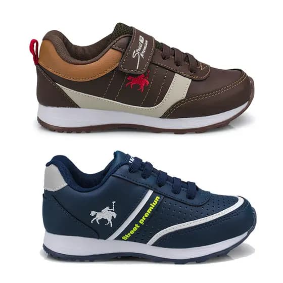 Kit 2 Tênis Sapatênis Infantil Masculino Casual Super Confortável
