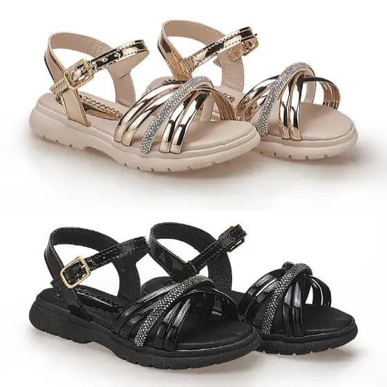 Sandália infantil menina Kit com 2 pares coleção verão Tem Shoes