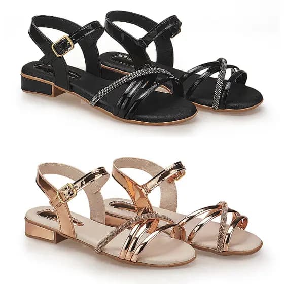 Kit 2 Sandálias Infantil Menina Saltinho Confortável Tem Shoes
