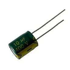 10 PÇS - CAPACITOR ELETROLITICO 10X400V - 10UF X 400V