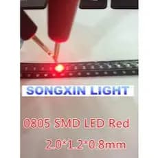 LED SMD 0805 PACOTE COM 100 UNIDADES VERMELHO SML010VTT87