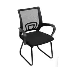 Oferta! Cadeira Para Escritório Interlocutor Fixa Tela Mesh