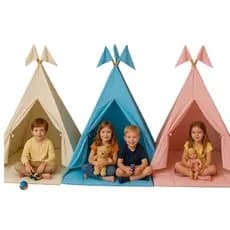 Kit3/Cabana/Infantil/para/Festa/do/Pijama/Cru/Tenda/Barraca