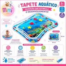 Tapete Infantil Bebê Inflável Água Atividades Sensorial Almofada Menino e Menina