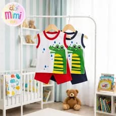 Kit 4 Peças de Roupa Bebê Menino 0 a 4 meses 2 Conjuntos Promoção