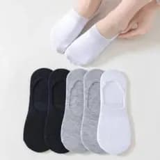 Kit Meia Sapatilha Invisível Com Silicone Masculina e Feminina Unissex