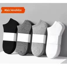 Kit Com Pares De Meia Soquete Cano Curto Masculina