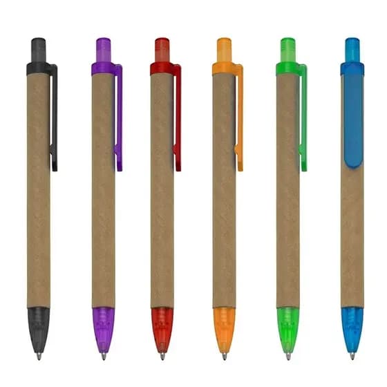 Kit 10 a 100 Caneta Ecológica Papelão