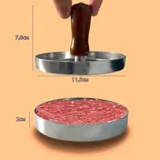 Forma Modelador De Fazer Hambúrguer /Frigideira Antiaderente 3 em 1 com Divisórias Caseiro Fácil E Rápido-Forma