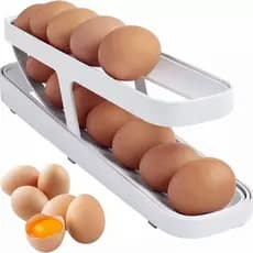 Dispense Automático De Ovos 2 Andares Para Refrigerador Bancada Organizador de Cozinha