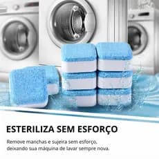 Limpador de máquina de lavar, comprimido efervescente sólido para remover manchas 1 ou 3 unidades