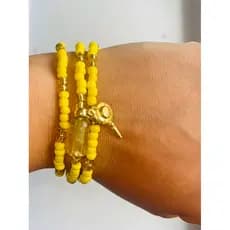 Pulseira Proteção Guia de Pulso Orixá Oxum