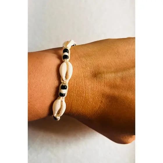 Pulseira / Tornozeleira com Búzios para Proteção, artesanal, praia, Umbanda E Candomblé