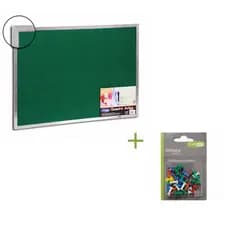 Quadro de feltro com moldura de Aluminio + 30 Alfinetes
