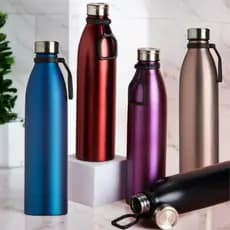 Garrafa Inox 1,100 Litros Pintura Fosca Alça Acoplada Água Café Bebida ENVIO RÁPIDO Academia Esporte