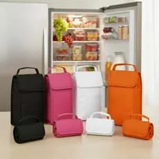 Bolsa Térmica Dobrável 3L Lancheira Compacta TNT com Velcro para Marmitas Bebidas Viagem Trabalho
