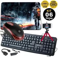 Kit Gamer Completo Mobilador Barato Teclado Mouse Promoção