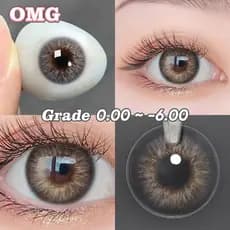 (0.0-6.00) Lentes De Contato Da Série OMG Com Naturais Macias Myopia Contatos 14.0mm