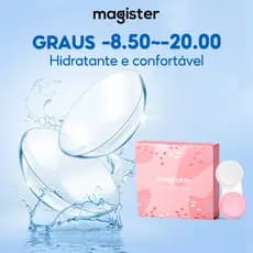 (P :-8,50/- 20,00) Lentes De Contato Magister High-myopia 2 Pcs 14mm Clear Thin Lens Com Caixa Livre 6 Meses De Uso