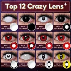 Magister lente de contato Colorida anime halloween cosplay Contador Compartilhamento Venda Quente TOP12