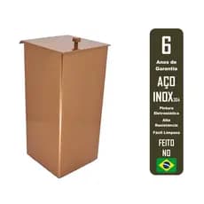 Lixeira Inox Cobre/Rose Para Banheiro