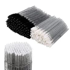 Kit 200 Escovinhas + 200 Microbrush + 200 Aplicador de batom alongamento cilios