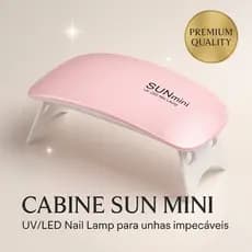 Cabine Forninho Sun Mini Estufa 6w Led/uv Portátil Oferta Original Rosa ou Branca