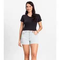 Shorts Jeans Feminino Adulto Básico Select Azul