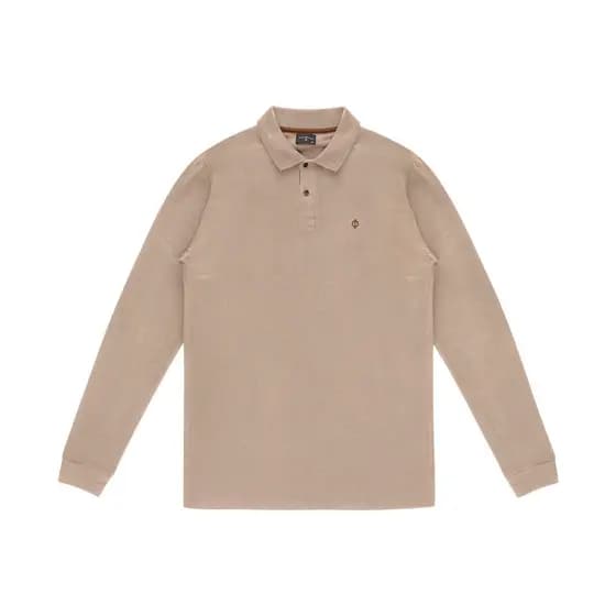 Polo Masculina Manga Longa Diametro Marrom