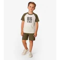 Conjunto Infantil Camiseta com Bermuda Trick Nick Verde