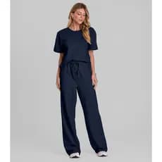Conjunto Feminino em Molecotton Dianna Azul