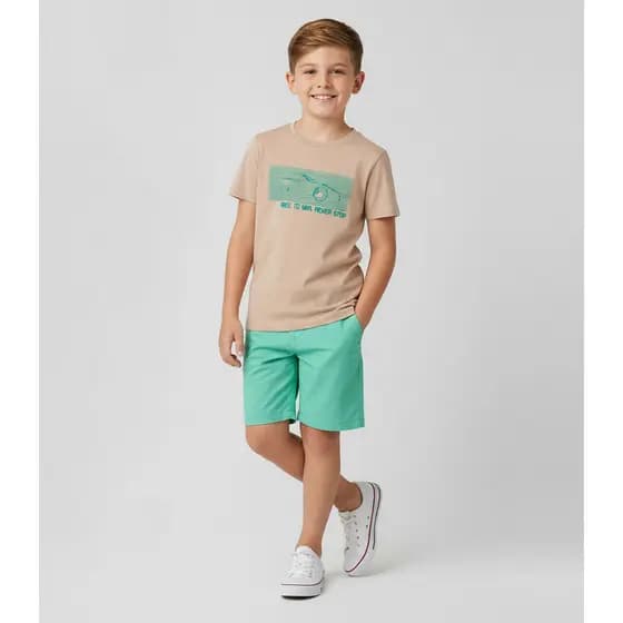 Conjunto Infantil Camiseta Com Bermuda Select Marrom