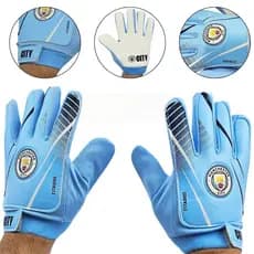 Luva De Goleiro Juvenil / Infantil Pequena Manchester City Oficial Licenciada - Jogos e Treino