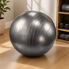 Bola Yoga Pilates Hammer 65cm Inflável Cinza Com Bomba Manual Inclusa Treino Funcional  Pilates Academia