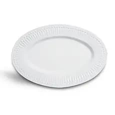 Travessa Cerâmica Retrataria Assadeira Forno Roma Branca M 35cm