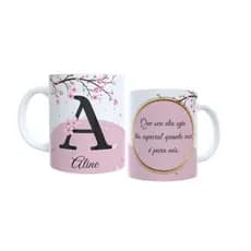 CANECA DE PORCELANA 325 ML COLOQUE SEU NOME E MANDE SUA FRASE