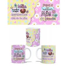 CANECA DE PORCELANA DIA DAS MÃES MÃE MINHA MUSA