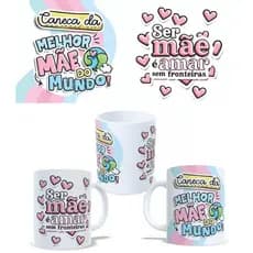 CANECA DE PORCELANA DIA DAS MÃES CANECA DA MELHOR MÃE
