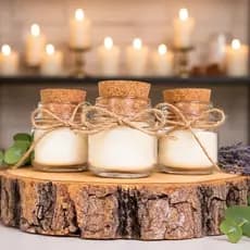 Kit 3 Velas Aromática Lembrancinhas Perfumadas Batizado Casamento