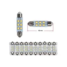 Kit Lâmpada Torpedo/Pingão 18 LEDs 43×22mm Branco 12V