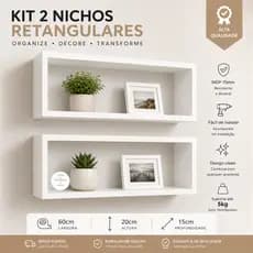 Kit 02 Nichos 50X25cm Sala, Quarto, Decoração, Banheiro (47)